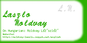 laszlo moldvay business card